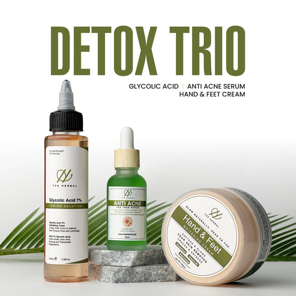 Detox Trio (Hand & Feet Cream, Glycolic Acid & Anti-Acne Serum)
