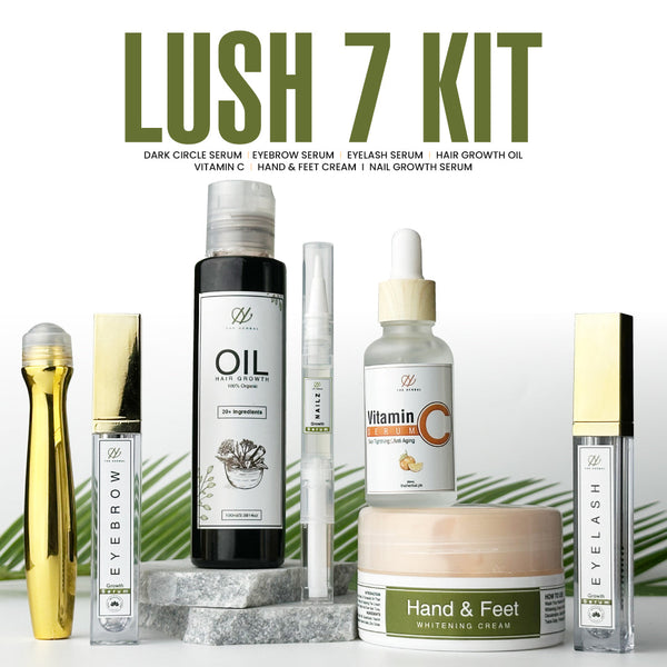 Lush 7 Kit (Lash, Brow, Hair, Skin, Nail & Hand Care Essentials)